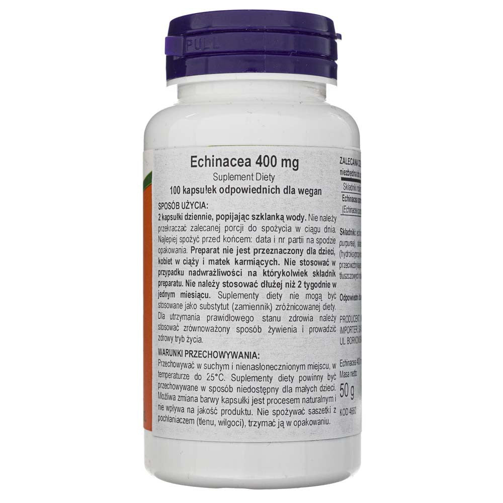 Now Foods Echinacea 400 mg - 100 kapslit