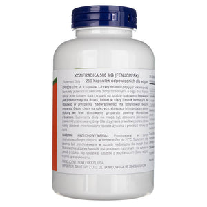 Now Foods Fenugreek 500 mg – 250 kapslit