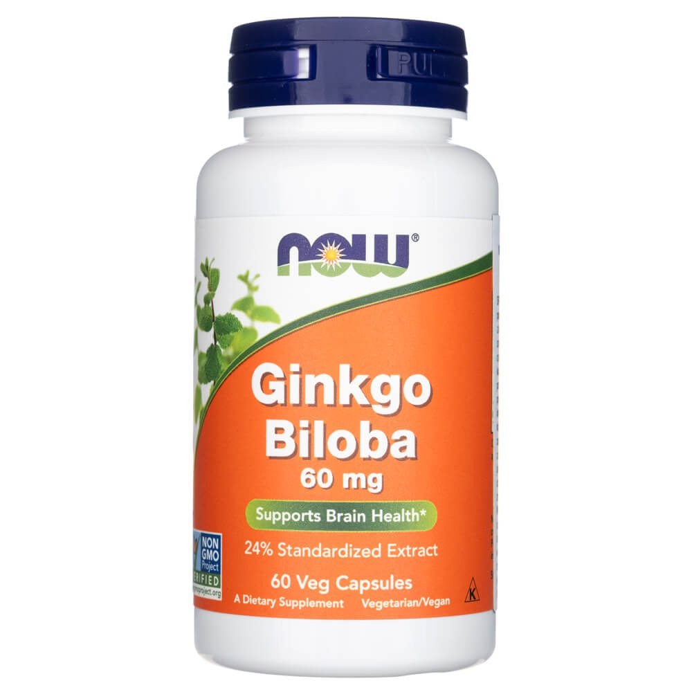 Now Foods Ginkgo Biloba 60 mg - 60 kapsulių - Magnis.lt