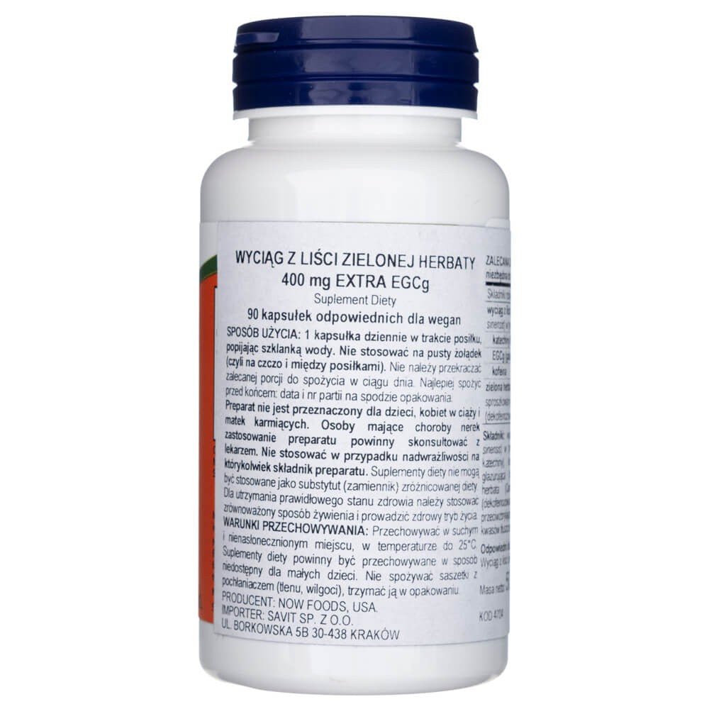 Now Foods EGCg rohelise tee ekstrakt 400 mg – 90 kapslit