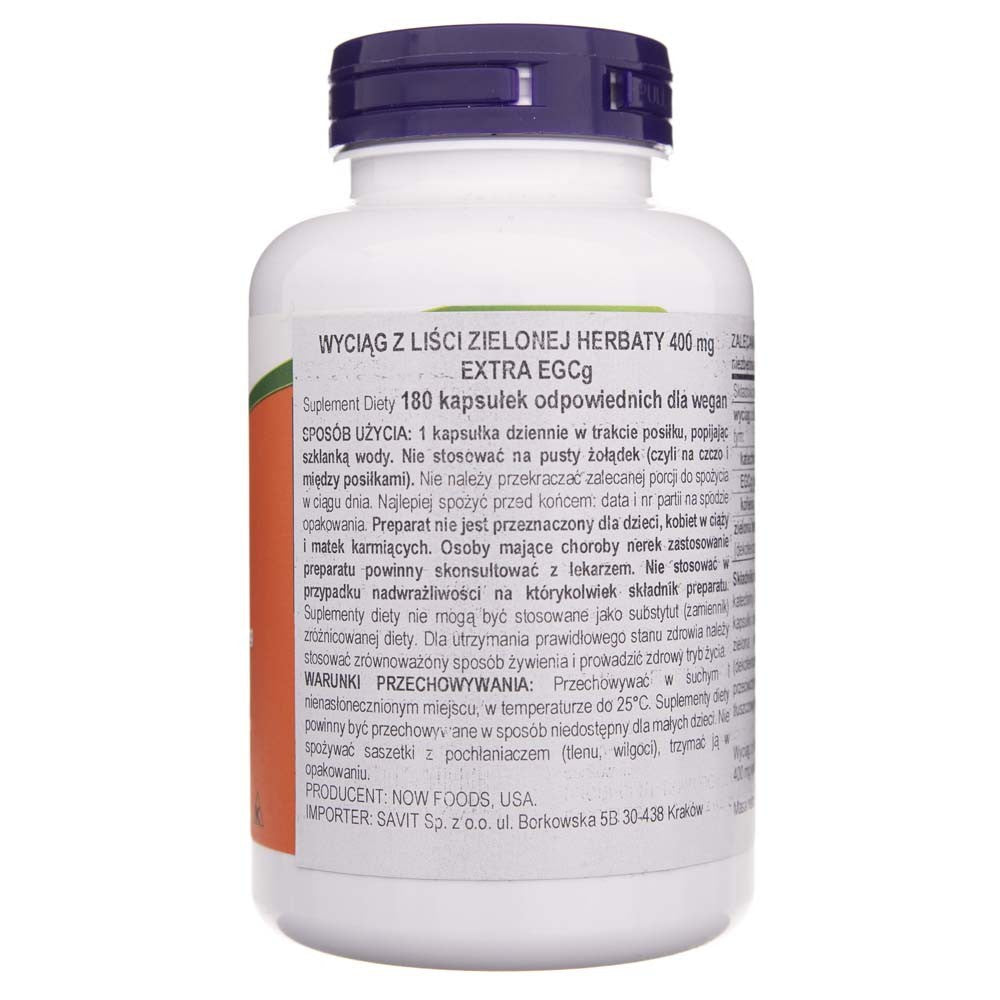 Now Foods EGCg rohelise tee ekstrakt 400 mg - 180 kapslit