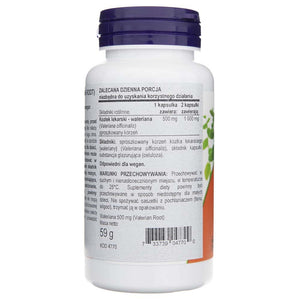 Now Foods Palderjani juur 500 mg - 100 kapslit