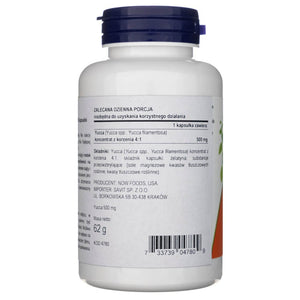 Now Foods Yucca 500 mg - 100 kapslit