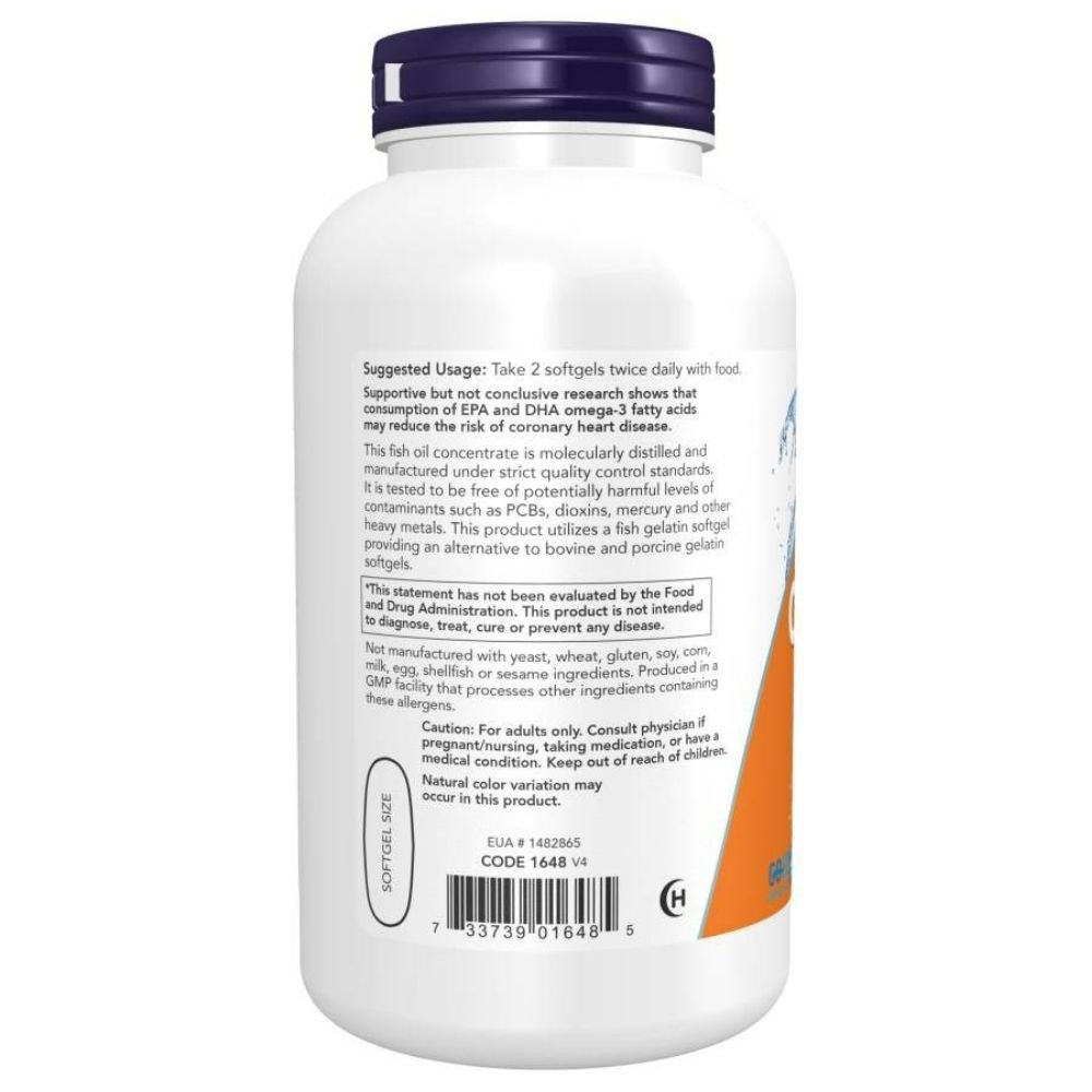 Now Foods Omega-3 kalaõli - 200 kapslit