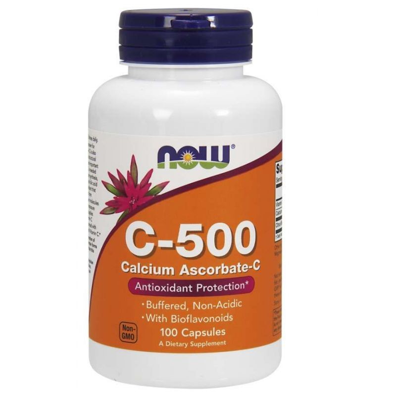 Now Foods C-500 puhverdatud (kaltsium-L-askorbaat) - 100 kapslit