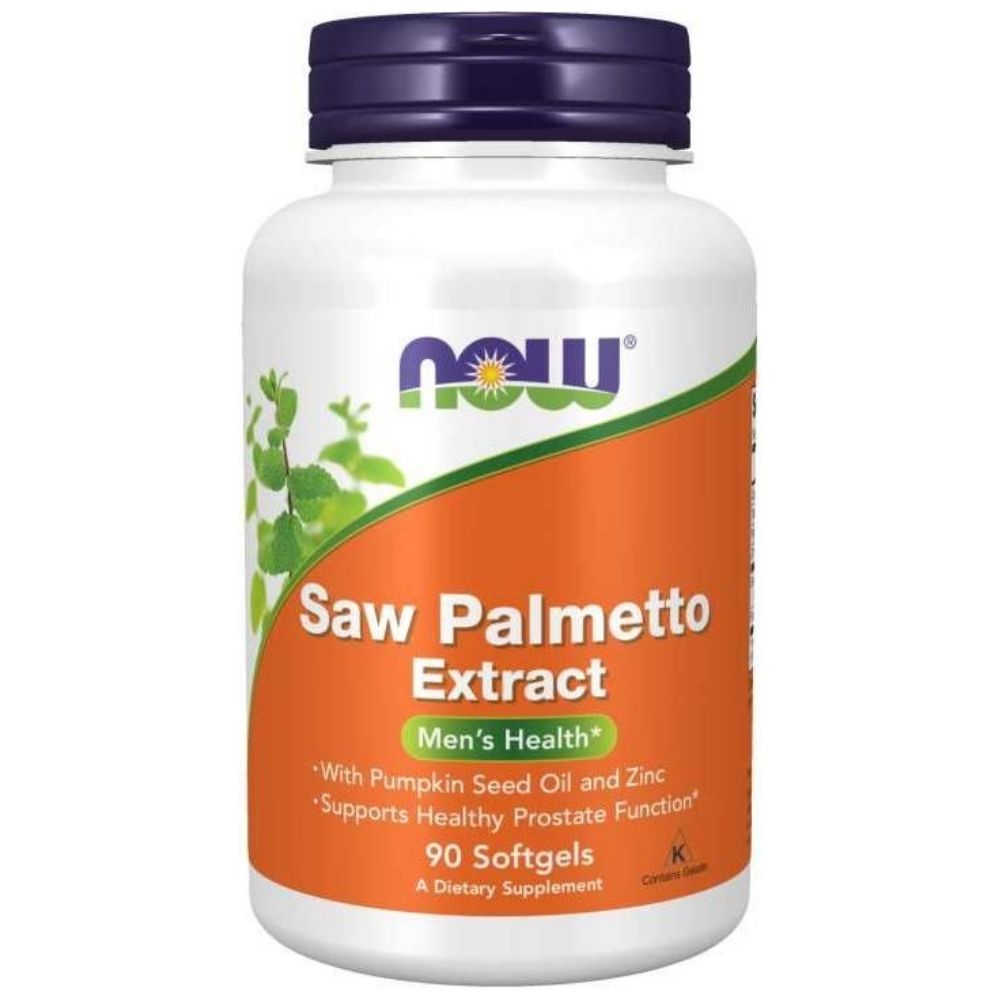 Now Foods Saw Palmetto 80 mg tsingi ja kõrvitsaseemnetega – 90 kapslit