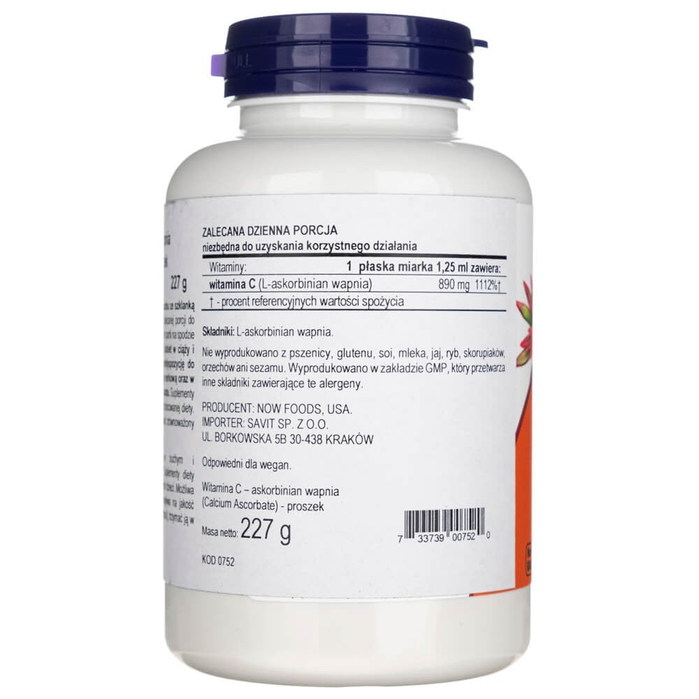 Now Foods kaltsiumaskorbaadi pulber - 227 g