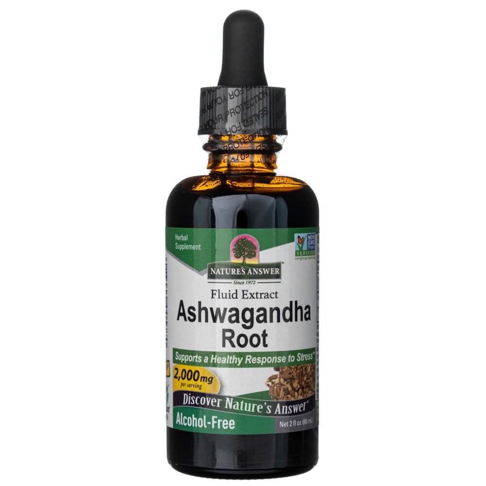 Nature's Answer Ashwagandha, vedel ekstrakt, alkoholivaba 2000 mg - 30 ml