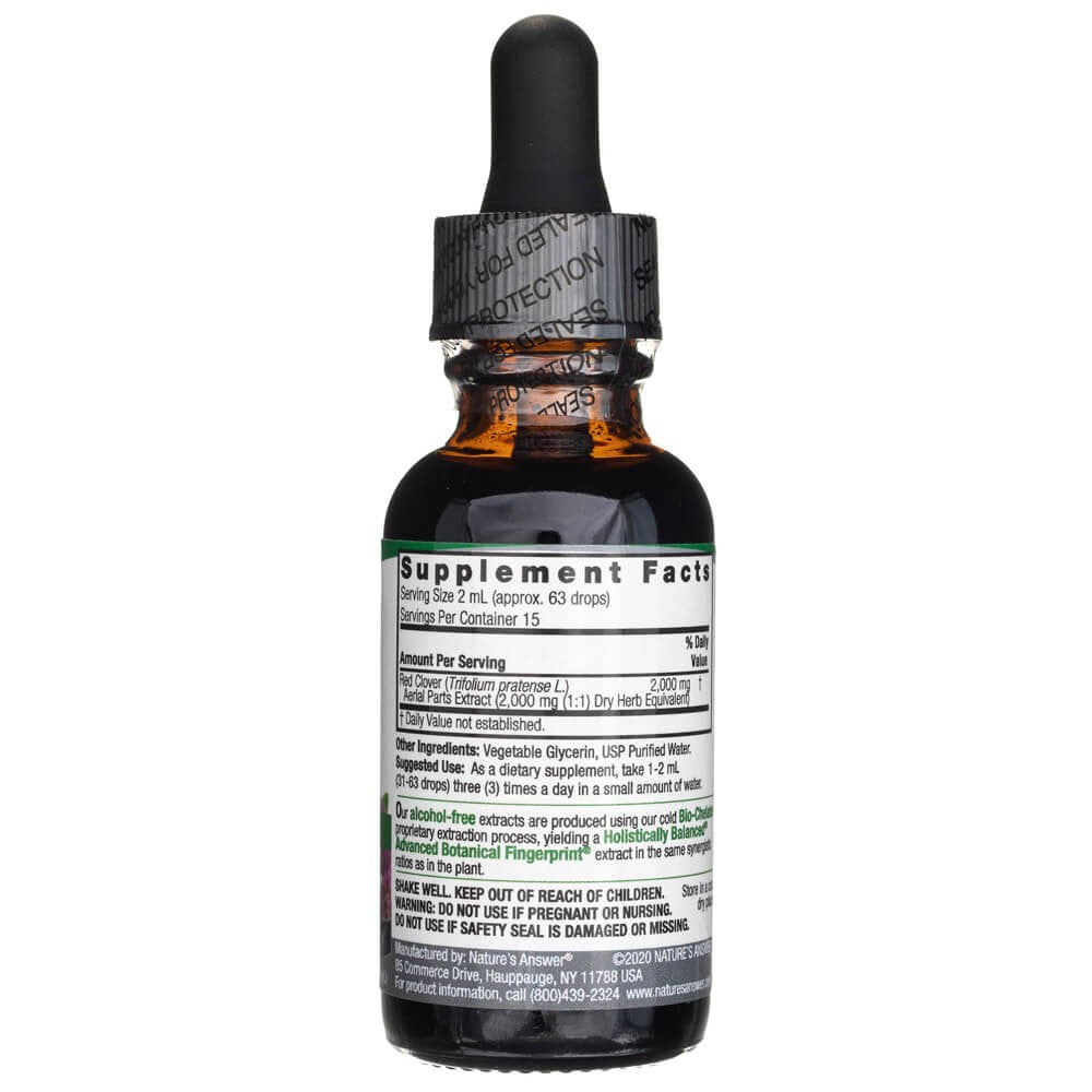 Nature's Answer Punase ristikheina ürdi vedel ekstrakt, alkoholivaba 2000 mg - 30 ml