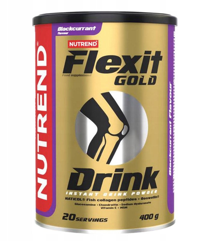 Nutrend Flexit Gold Drink juodųjų serbentų gėrimas - 400 g - Magnis.lt