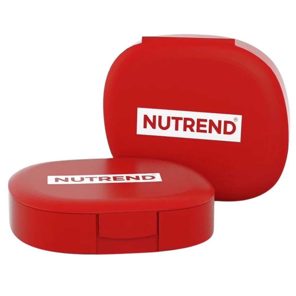 Nutrend Pill Box dėžutė kapsulėms, vitaminams su skyreliais raudona - Magnis.lt