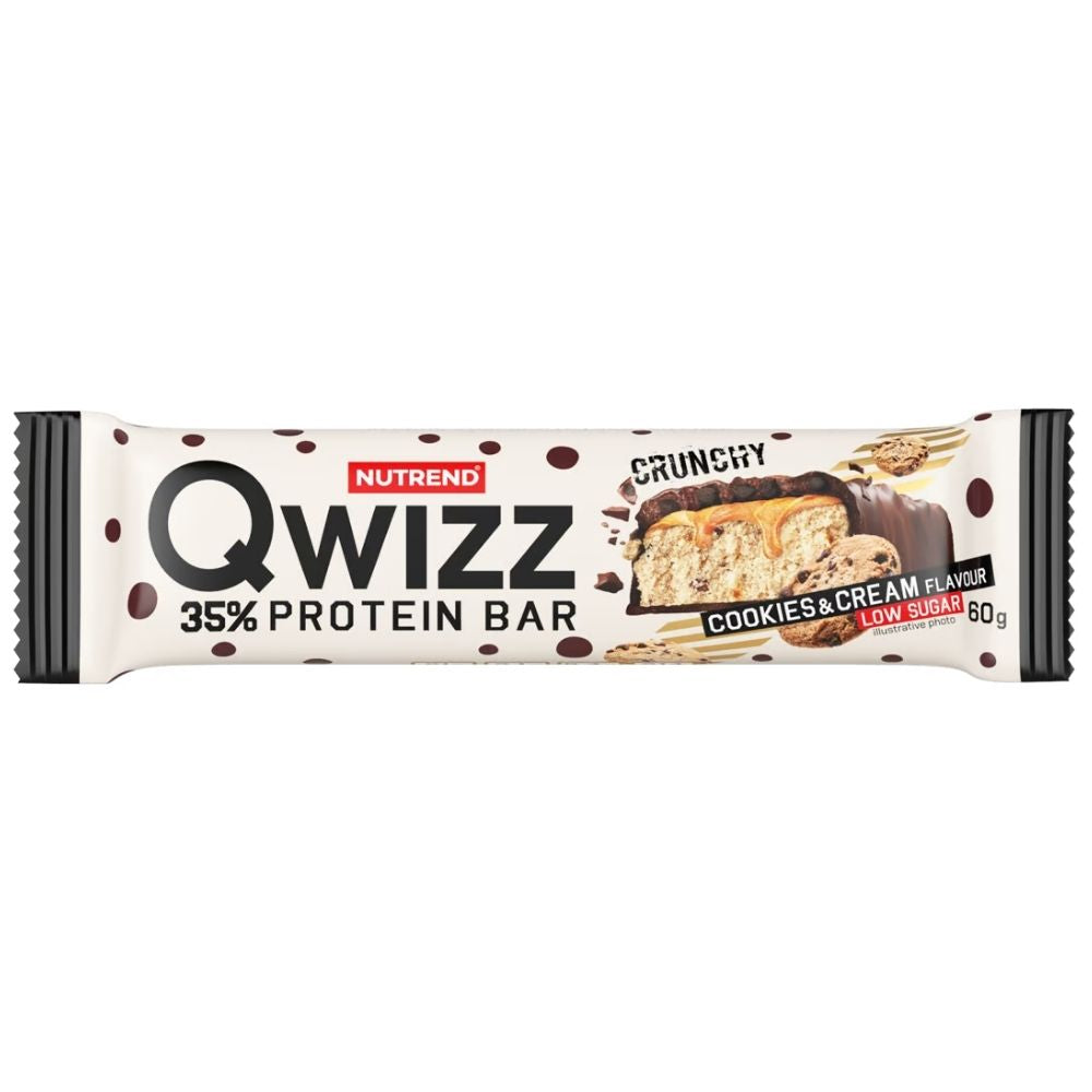 Nutrend Qwizz baltyminis batonėlis Baltyminis batonėlis, sausainis su grietinėle - 60 g - Magnis.lt