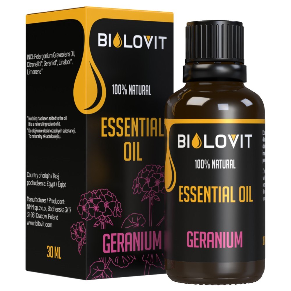 Bilovit Geranijų eterinis aliejus - 30 ml - Magnis.lt