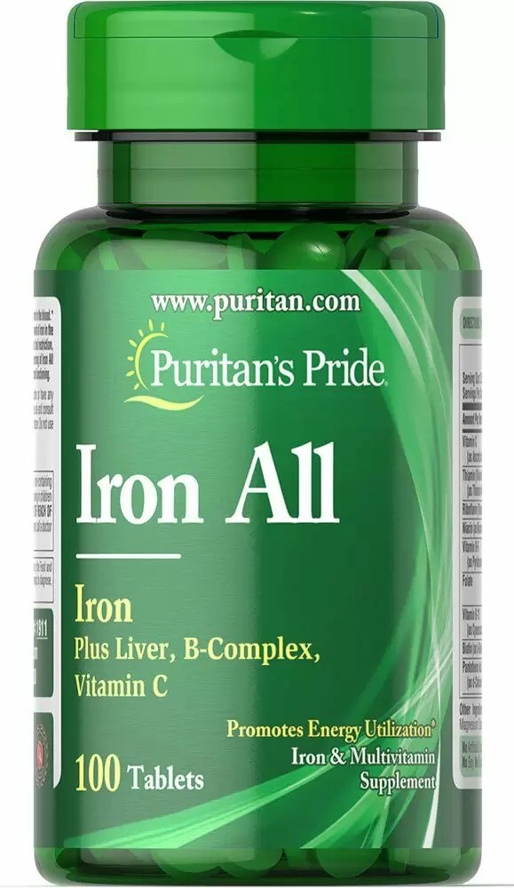 Puritan's Pride Raud – 100 tabletti