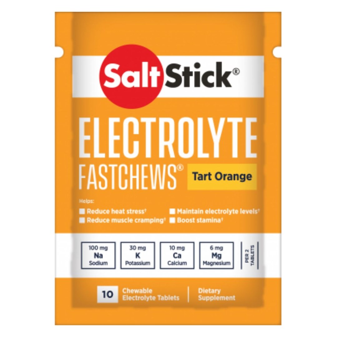 SaltStick FastChews elektrolüüdid pulgakommi kujul, apelsin - 10 tk.