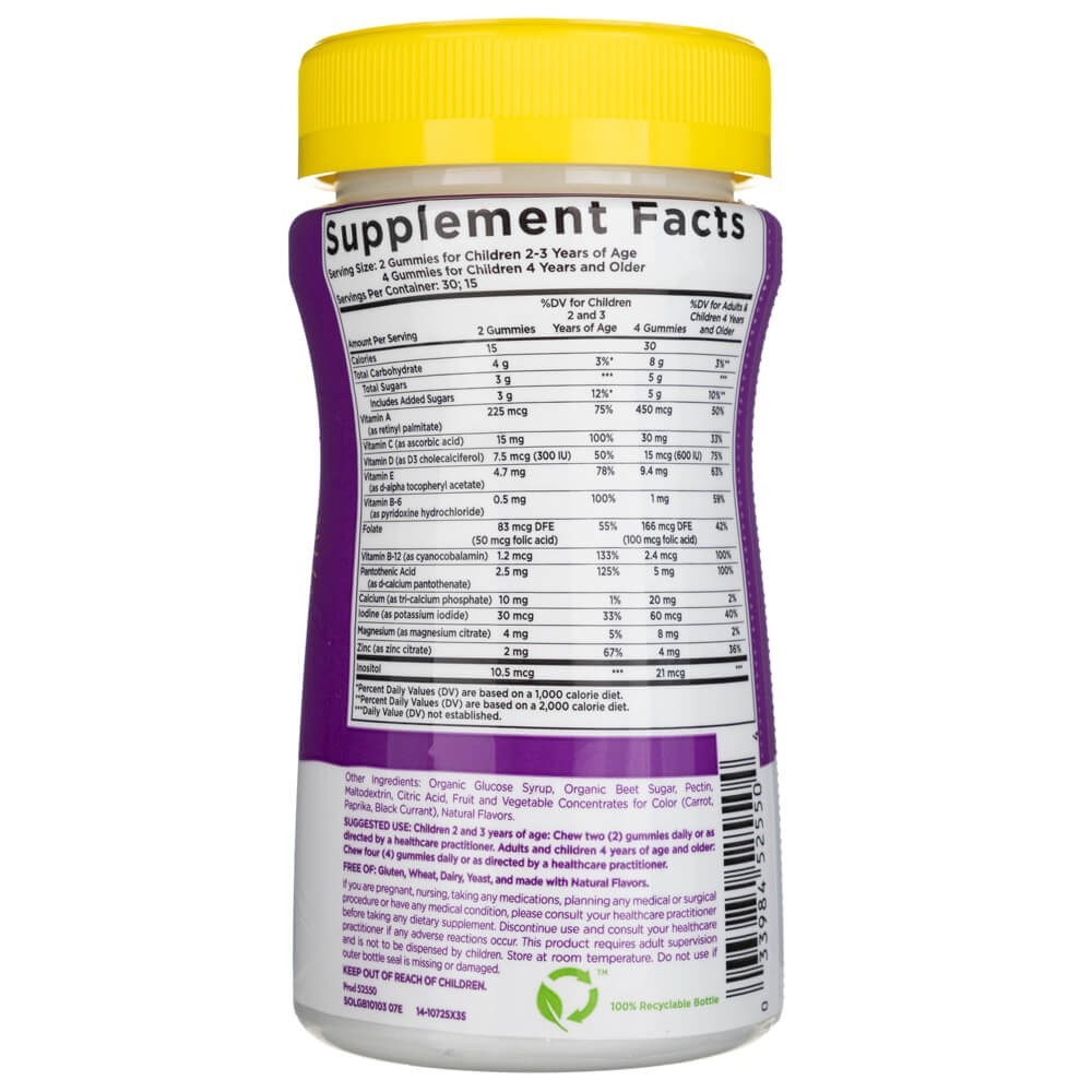 Solgar U-Cubes laste multivitamiin ja mineraalained - 60 näritavat kummikommi