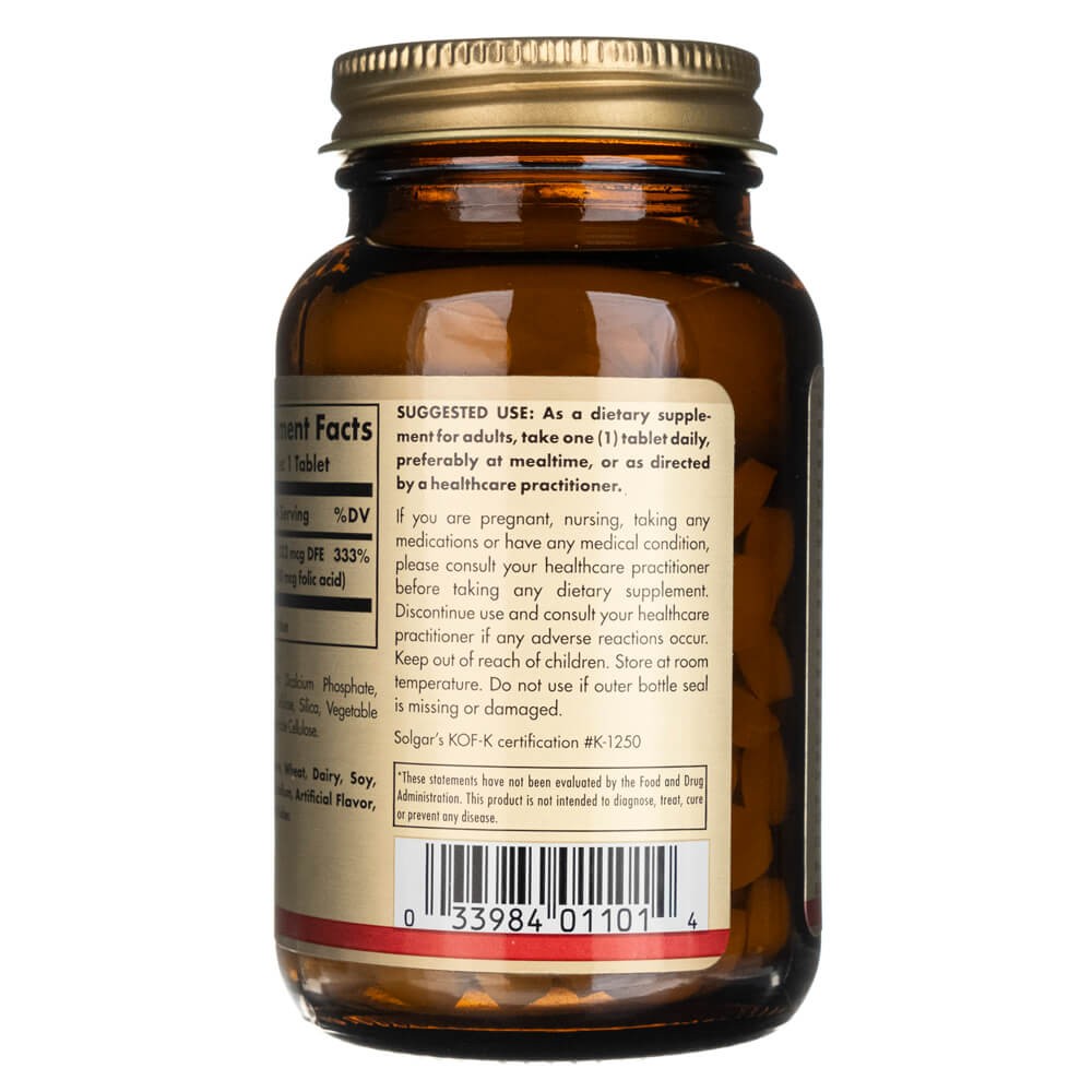 Solgar Folate 1333 mcg DFE (800 mcg foolhapet) - 250 tabletti