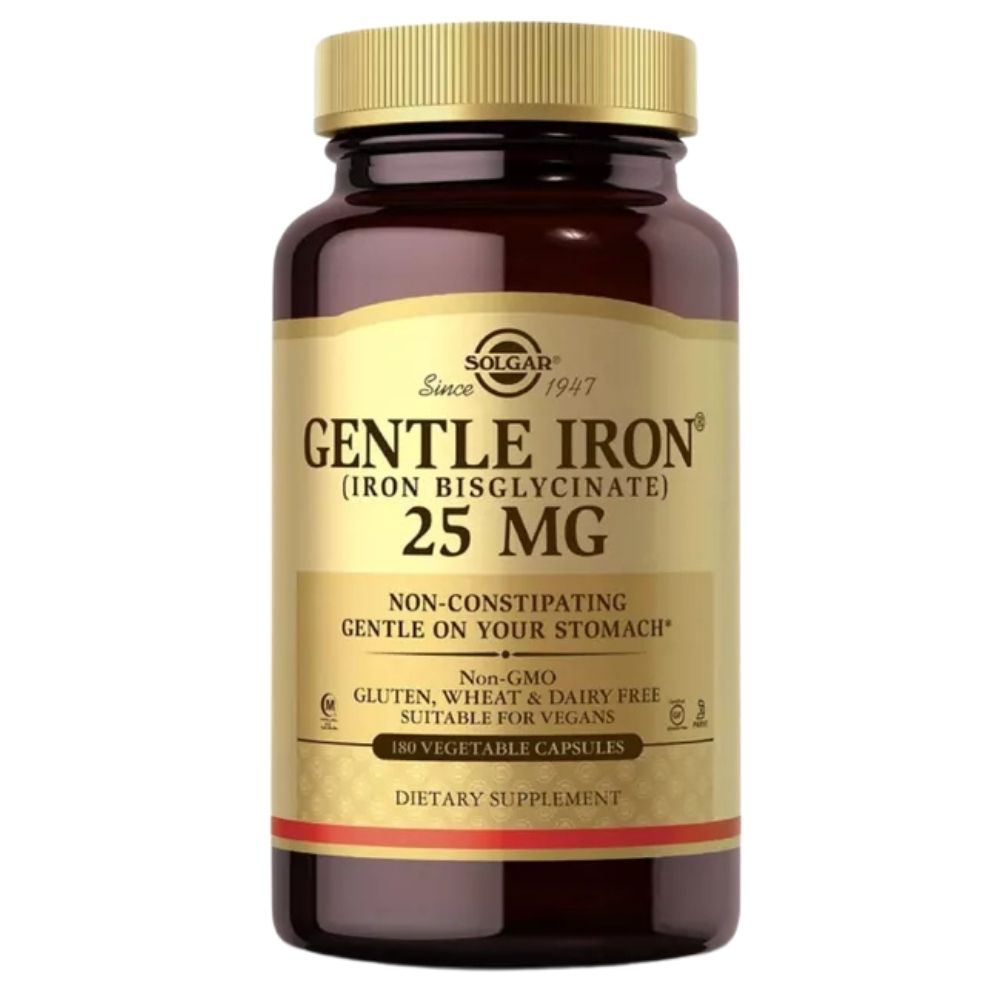 Solgar Gentle Iron, aminohappekelaat 25 mg USA – 180 kapslit