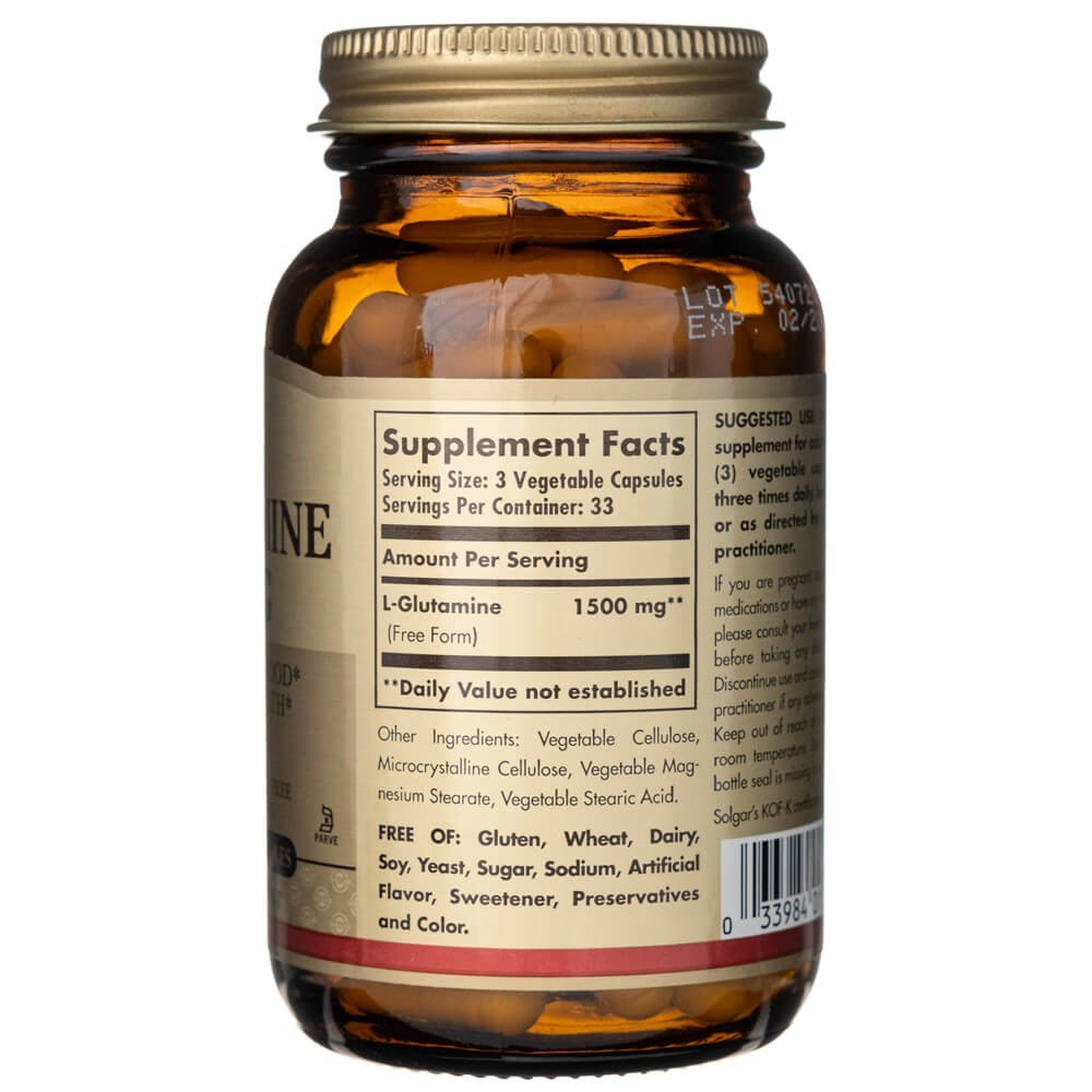 Solgar L-glutamiin 500 mg - 100 kapslit