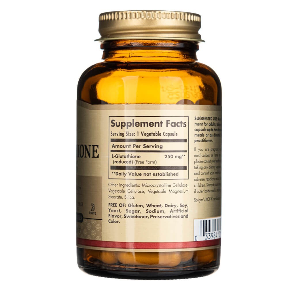 Solgar Reduced L-Glutathione 250 mg – 60 kapslit