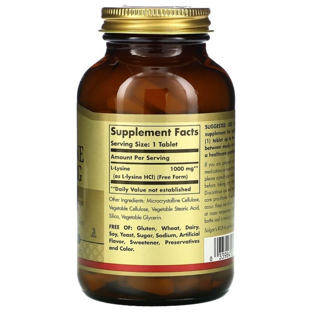 Solgar L-lüsiin 1000 mg – 100 kapslit