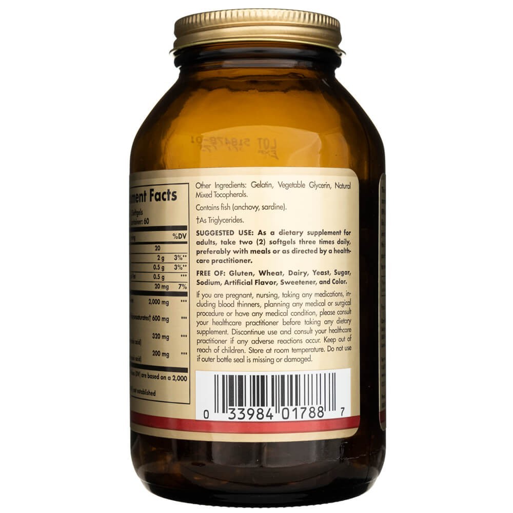 Solgar Omega-3 kalaõli kontsentraat – 120 pehmet kapslit