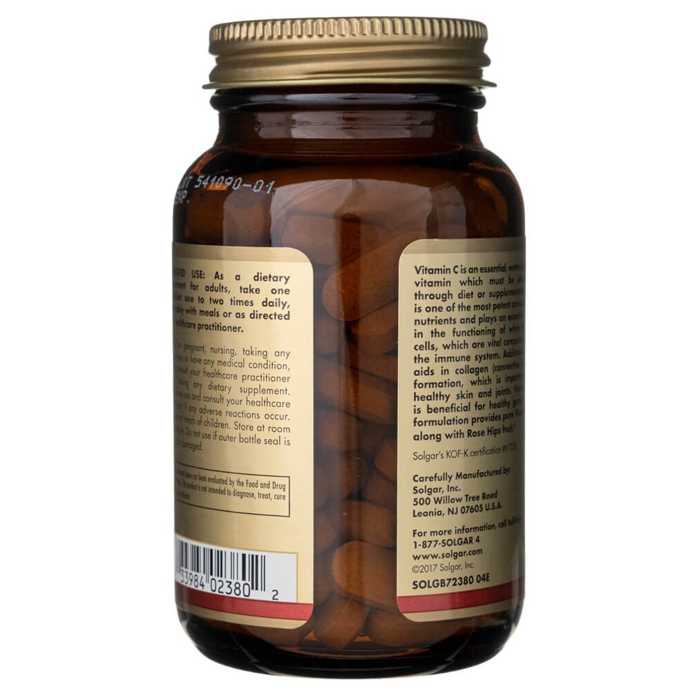Solgar Vitamiin C 500 mg kibuvitsaga – 100 tabletti