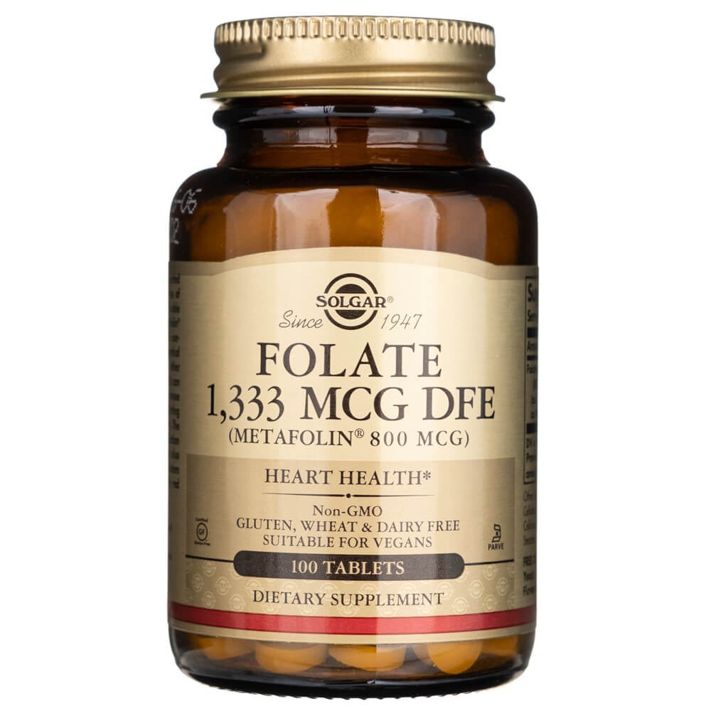 Solgar Folate 1333 mcg DFE (Metafolin® 800 mcg) - 100 tabletti