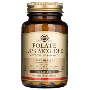 Solgar Folate 1333 mcg DFE (Metafolin® 800 mcg) - 100 tabletti
