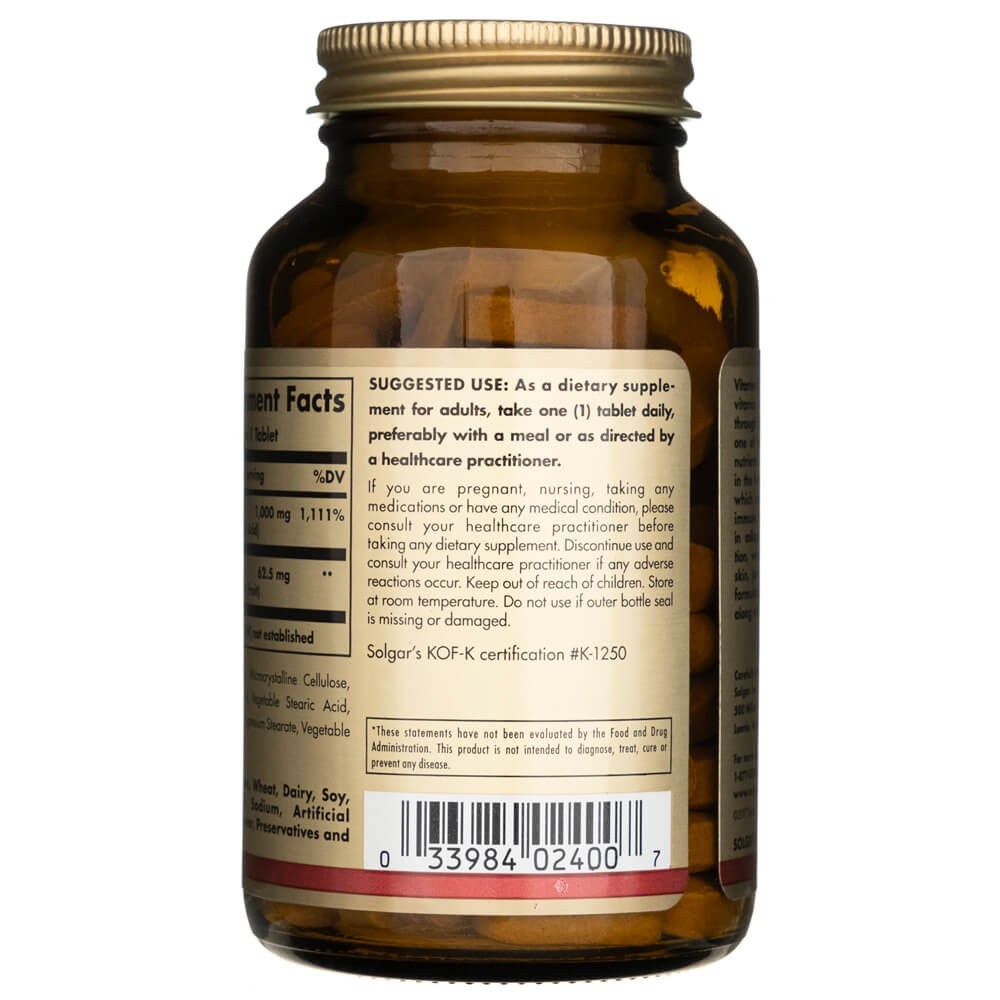 Solgar vitamiin C 1000 mg kibuvitsaga - 100 tabletti
