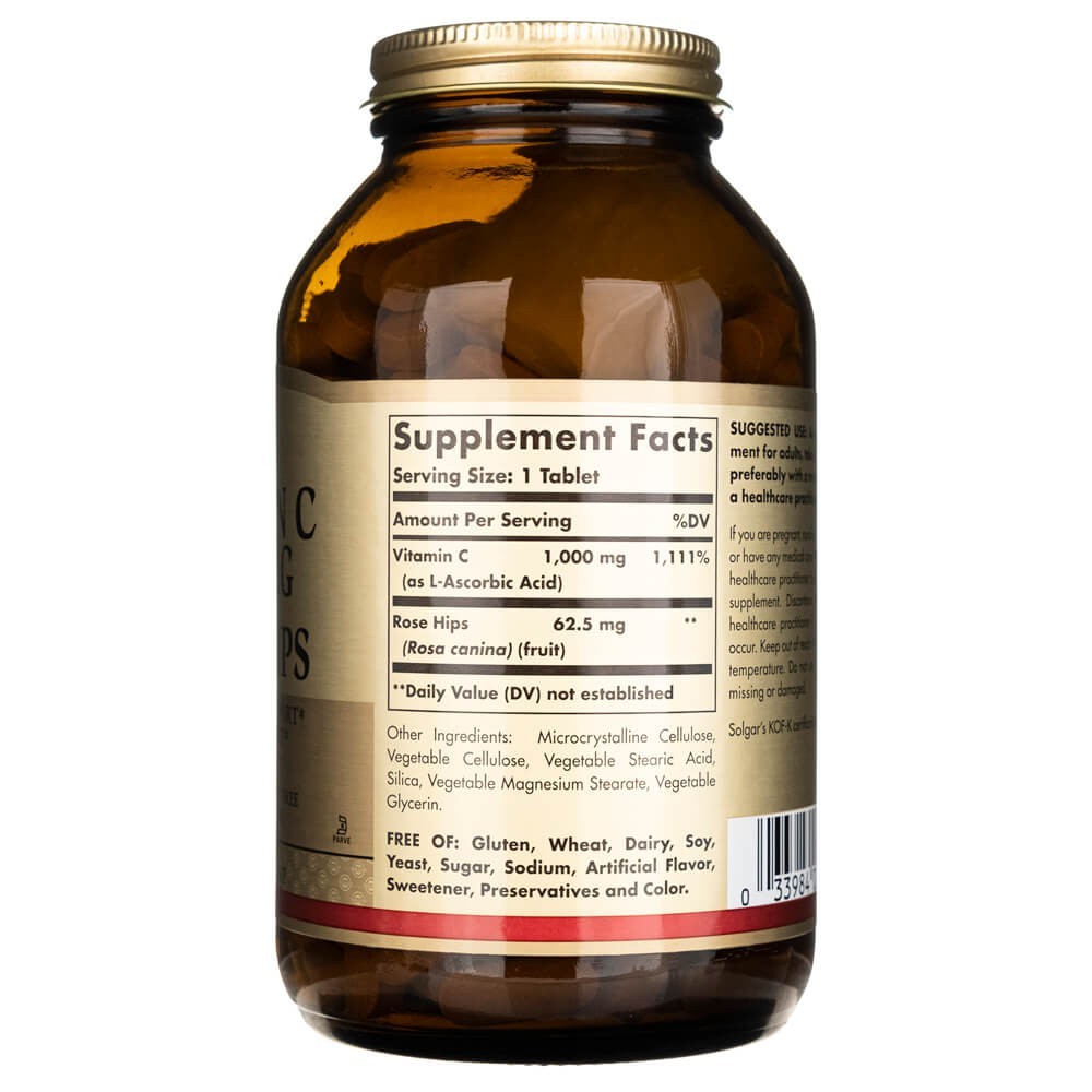 Solgari C-vitamiin 1000 mg kibuvitsaga - 250 tabletti