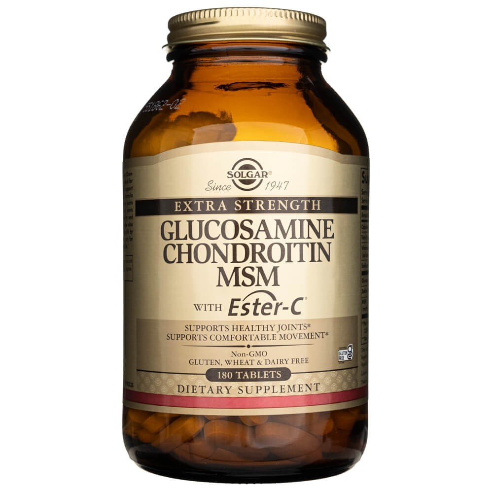 Solgar Extra Strength glükoosamiin kondroitiin MSM Ester-C-ga – 180 tabletti