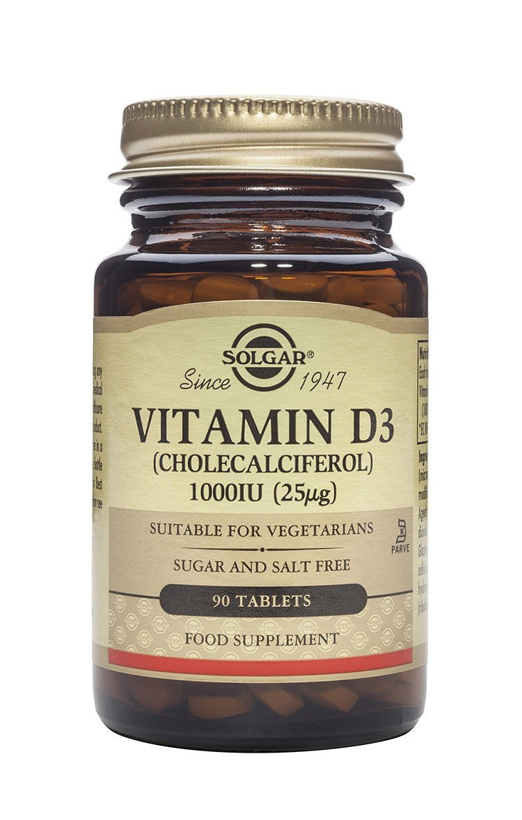 Solgar vitaminas D3 1000 TV (25 µg) - 90 tablečių - Magnis.lt