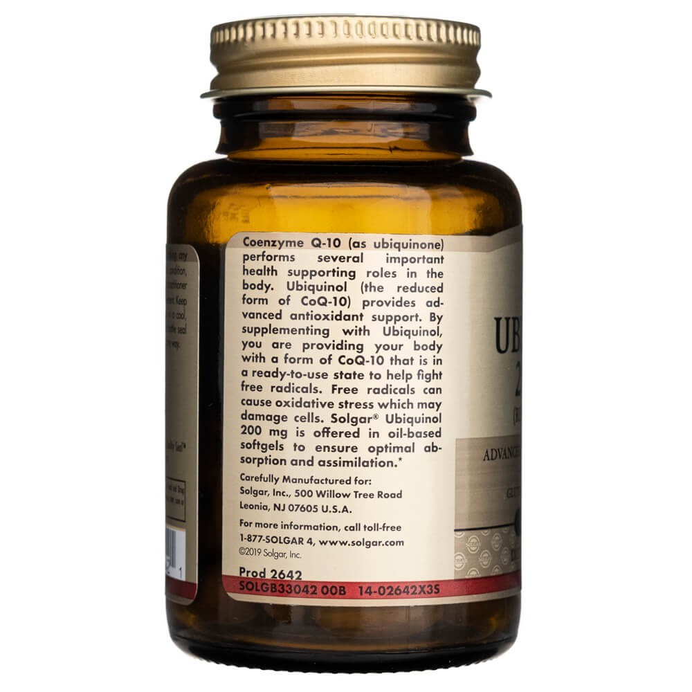 Solgar Ubichinol 200 mg – 30 pehmekapslit