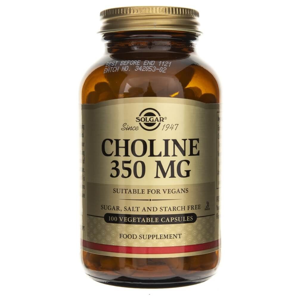 Solgar Cholinas 350 mg - 100 kapsulių - Magnis.lt