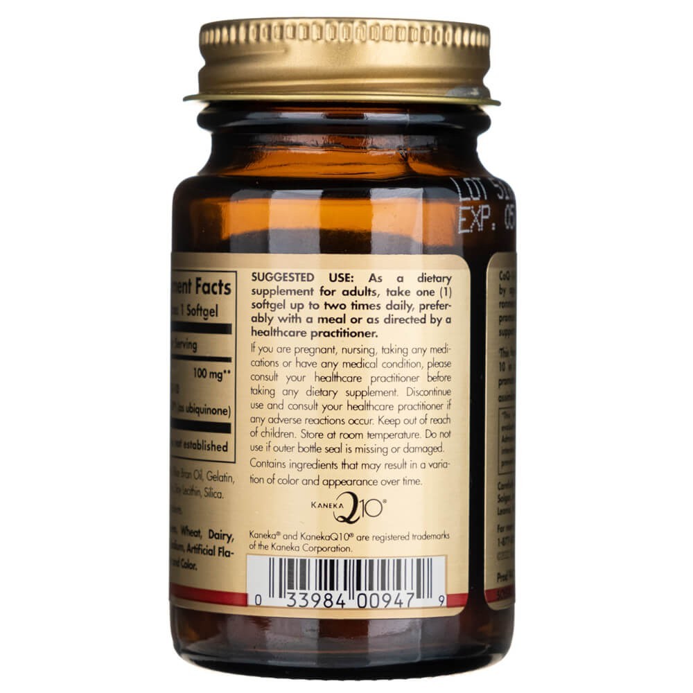 Solgar Megasorb CoQ-10 100 mg - 30 minkštųjų gelių - Magnis.lt