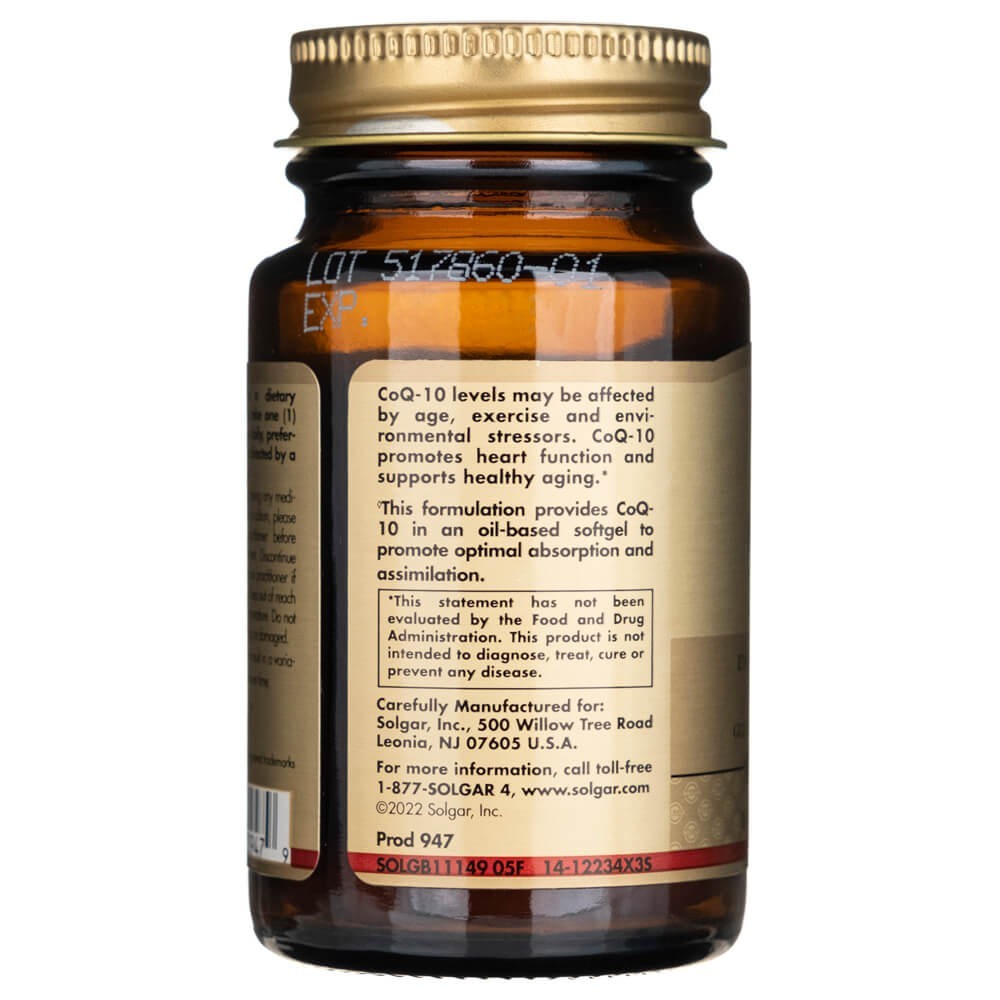 Solgar Megasorb CoQ-10 100 mg - 30 minkštųjų gelių - Magnis.lt