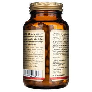 Solgar L-tsüsteiin 500 mg - 90 kapslit