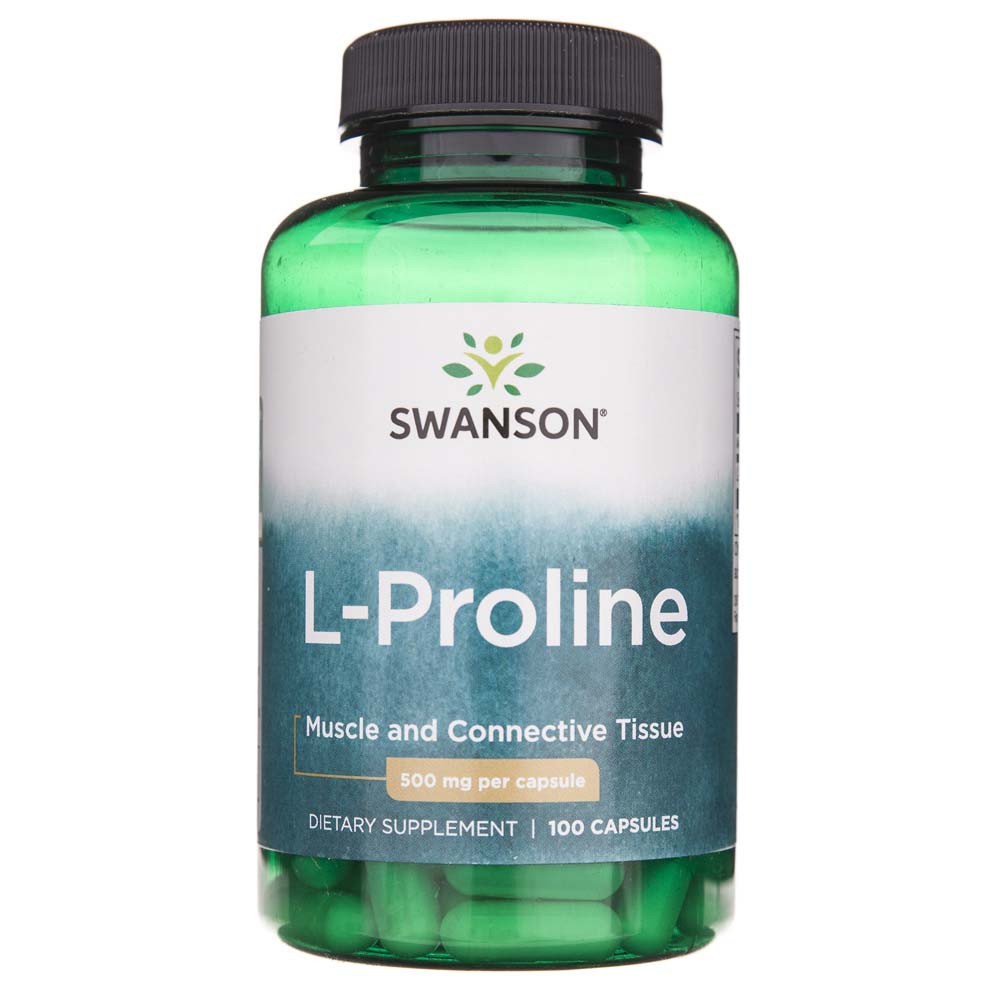 Swanson L-Proline (L-Proline) 500 mg - 100 kapsulių - Magnis.lt