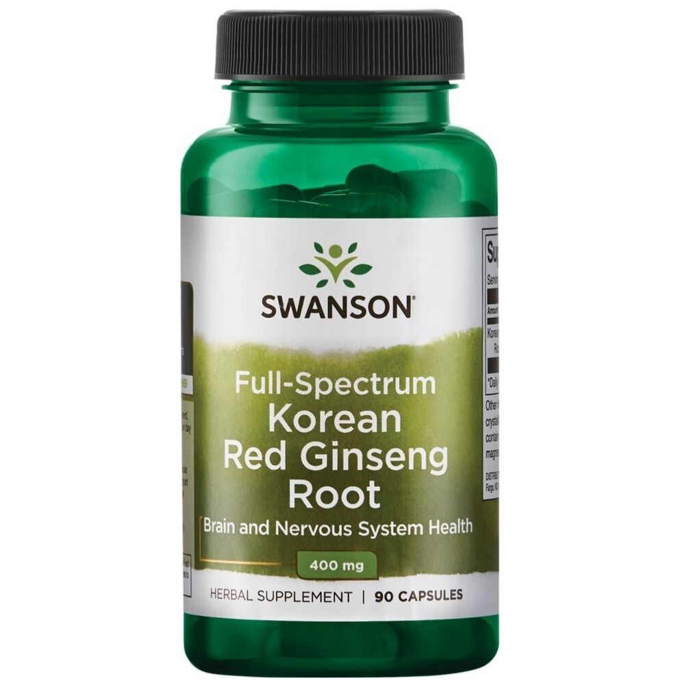 Swanson Full Spectrum Korea punane ženšenn 400 mg – 90 kapslit