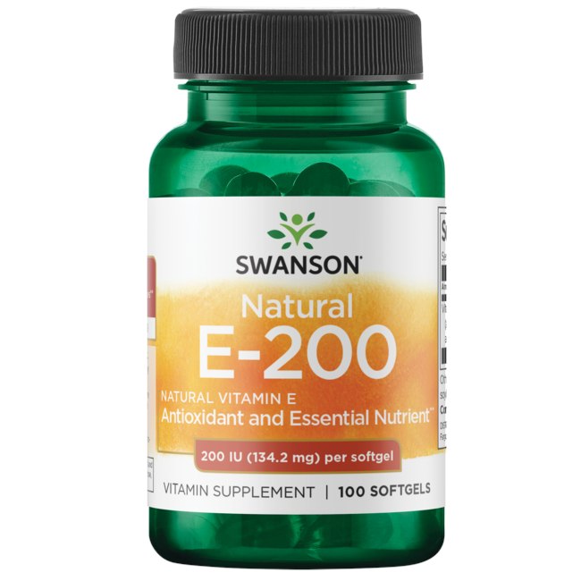 Swanson natūralus vitaminas E 200 TV - 100 kapsulių - Magnis.lt