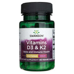 Swansoni vitamiinid D3 ja K2 – 60 kapslit