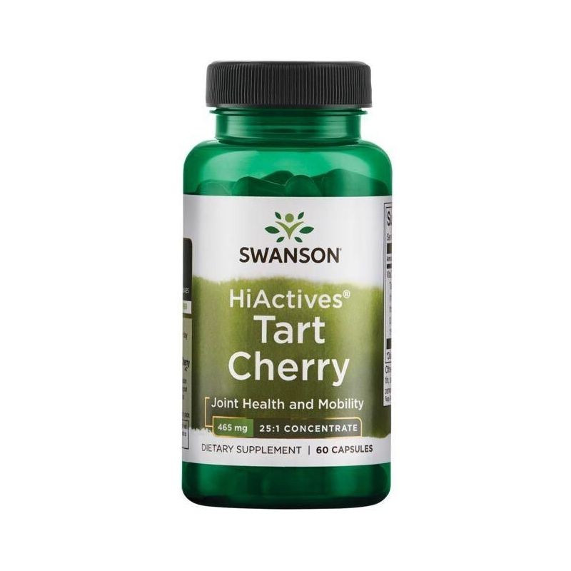 Swanson HiActives Tart Cherry 465 mg - 60 kapsulių - Magnis.lt