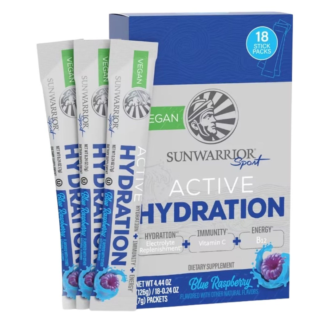 Sunwarrior Warrior Active Hydration elektrolüüdid, sinine vaarikas - 18 ühikut