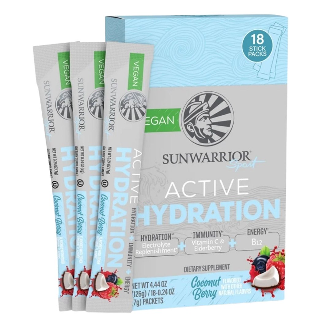 Sunwarrior Warrior Active Hydration elektrolüüdid, kookos ja marjad – 18 tk.