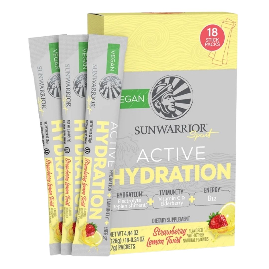 Sunwarrior Warrior Active Hydration elektrolüüdid, maasika-tsitruse - 18 tk.