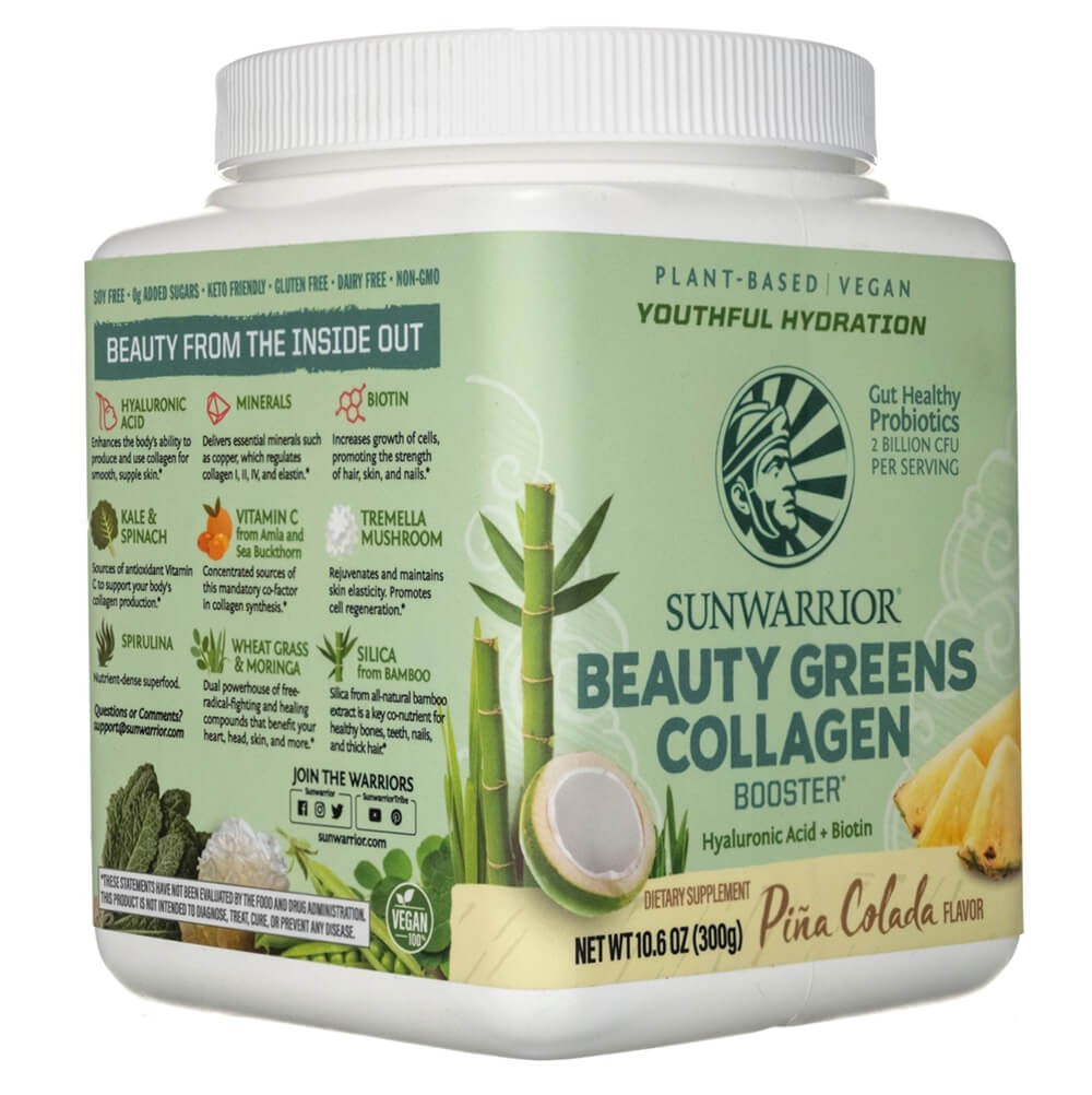 Sunwarrior Beauty Greens kollageeni tugevdaja Pina Colada - 450 g