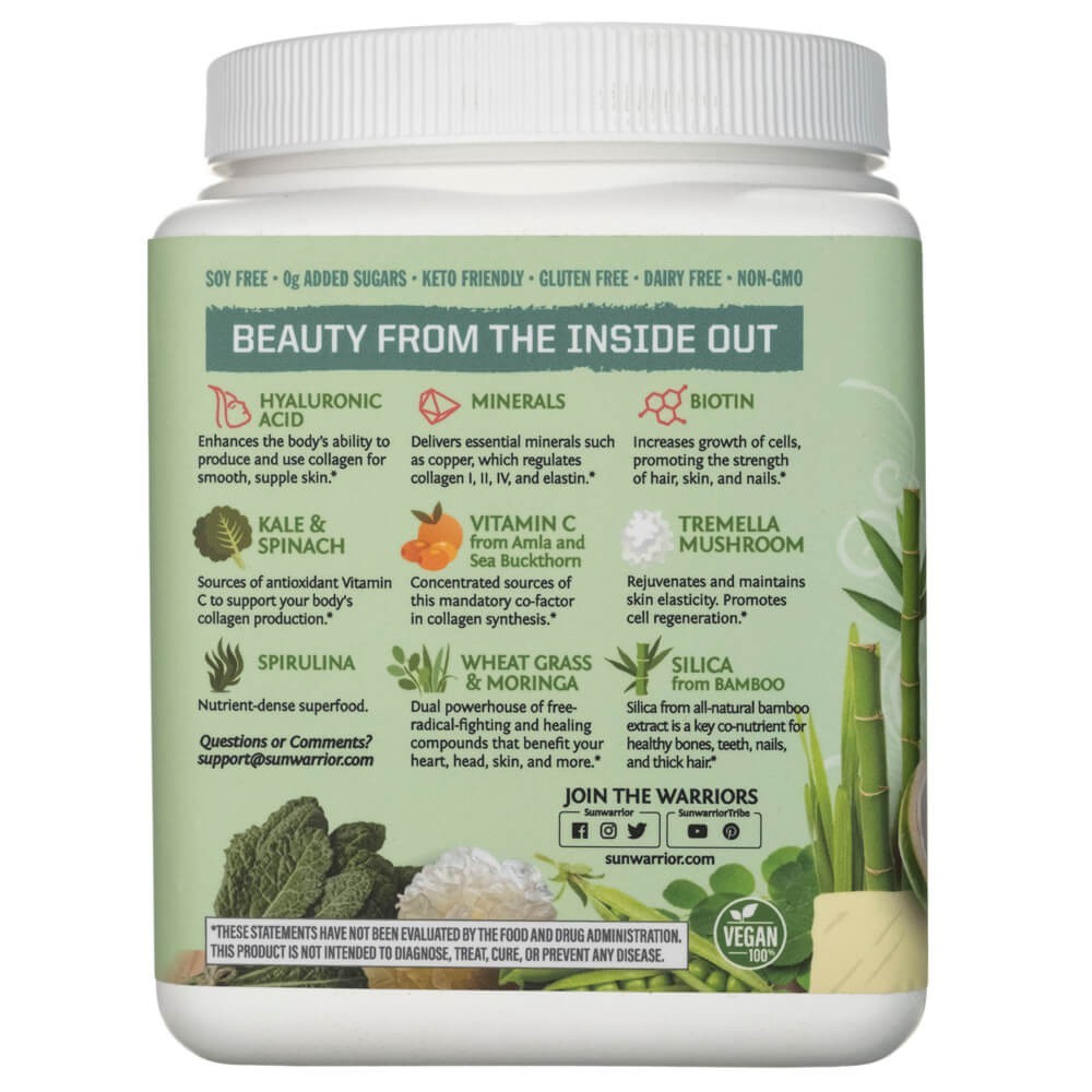Sunwarrior Beauty Greens kollageeni tugevdaja Pina Colada - 450 g