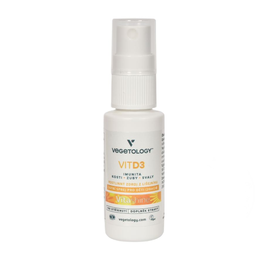 Vegetology Vitaminas D3 vaikams ir suaugusiesiems purškiamas - 20 ml - Magnis.lt
