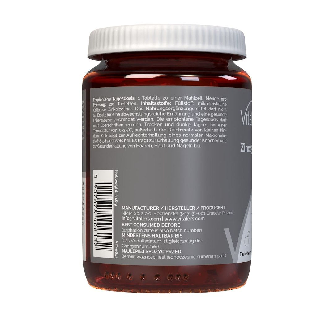 Vitaler's Tsinkpikolinaat 15 mg – 120 kapslit